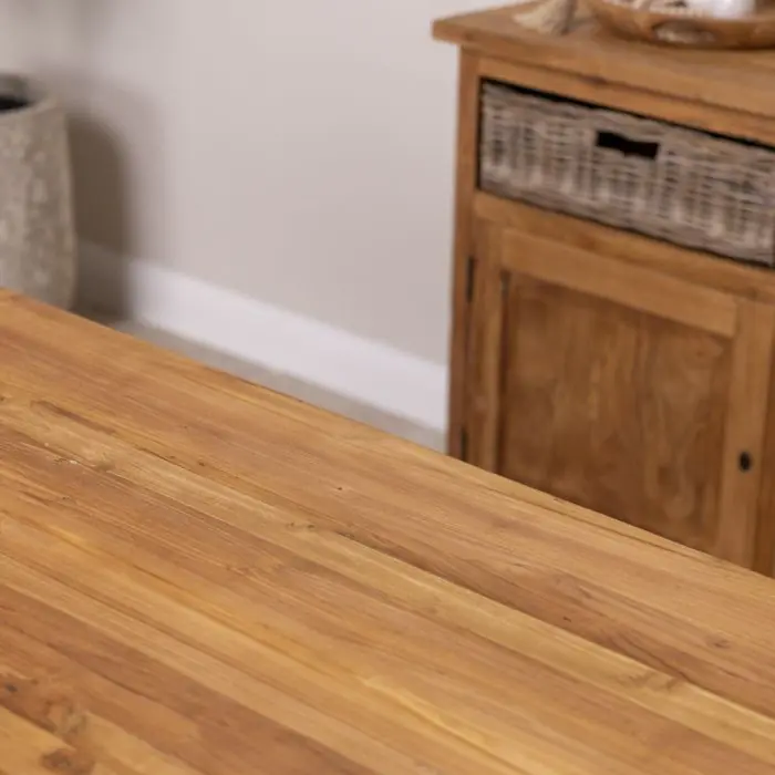 2.4m Reclaimed Teak Monastery Dining Table - 11
