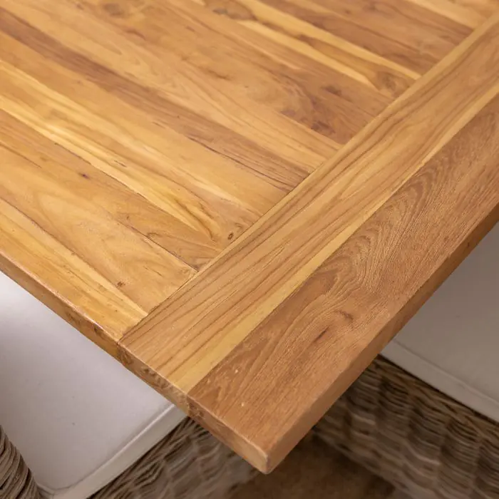 3m Monastery Reclaimed Teak Dining Table with 10 Latifa Chairs - 9