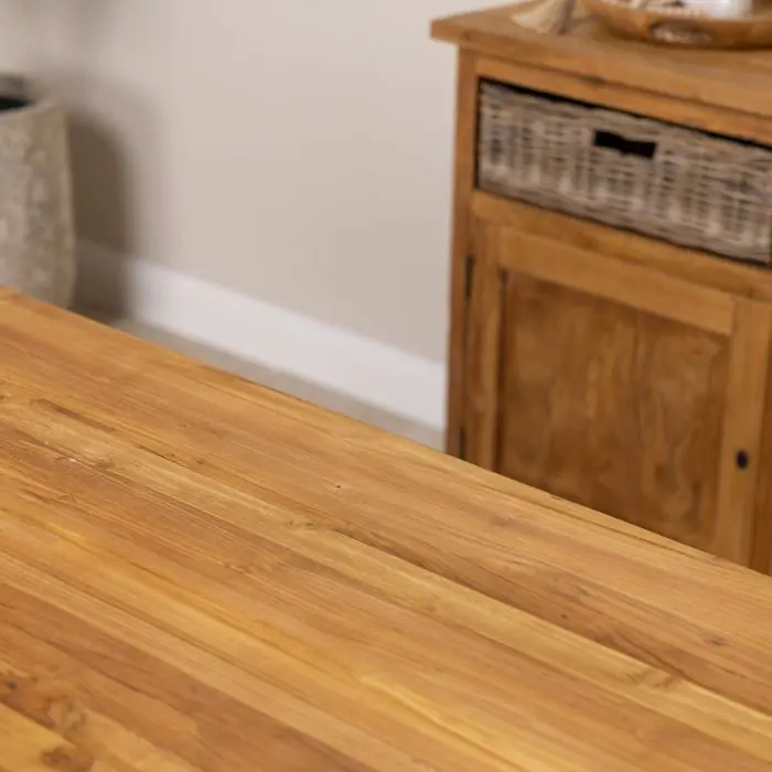 3m Reclaimed Teak Monastery Dining Table - 9