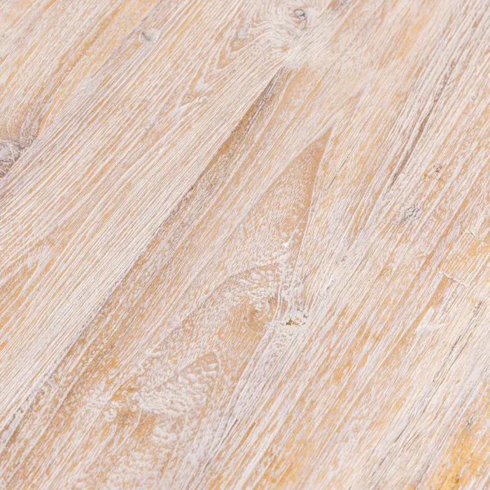 2.4m Reclaimed Teak Monastery Whitewash Dining Table with 8 Latifas - 10