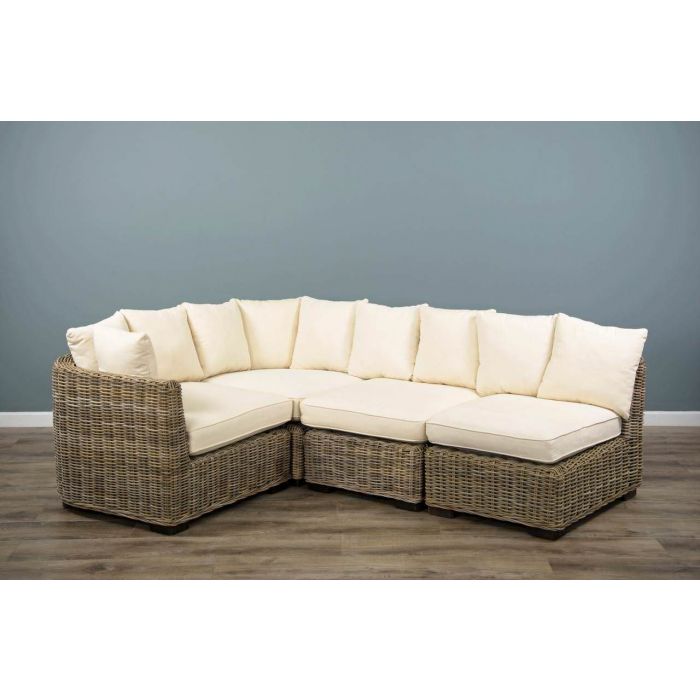 Natural Wicker 4 Sectional Puri Sofa Sustainable Furniture