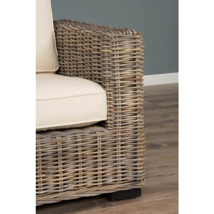 Java Natural Wicker Sofa Chair - 3