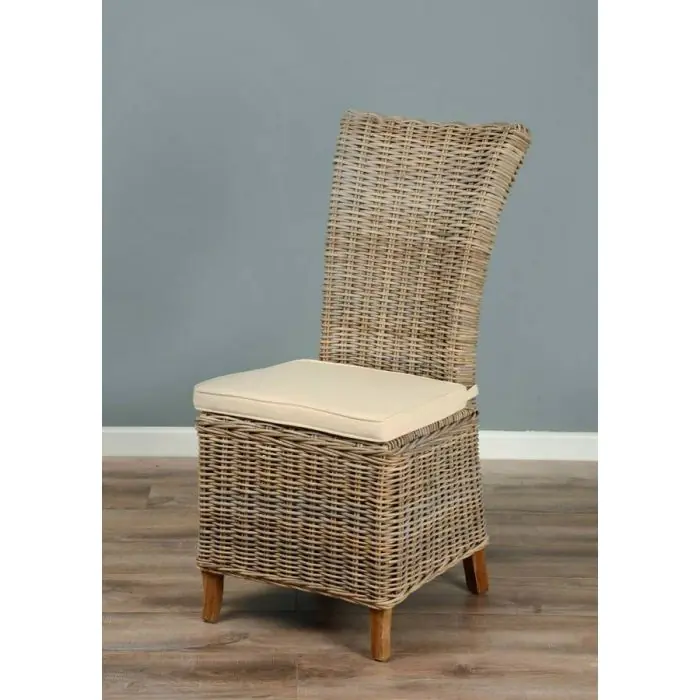 Latifa Natural Wicker Dining Chair - 4