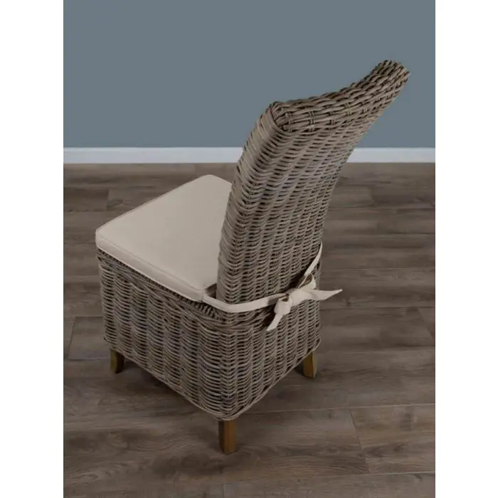 Latifa Natural Wicker Dining Chair - 3