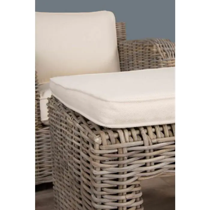 Manga Natural Wicker Sofa Chair with Zara Footstool - 3