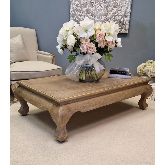 American Oak Grey Wash Coffee Table Sustainable Furniture