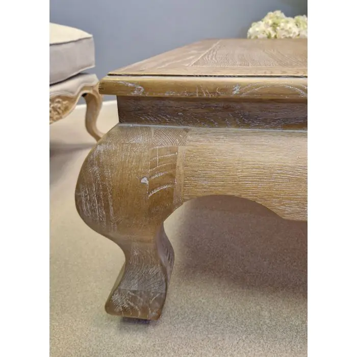 American Oak Grey Wash Coffee Table - 150cm - 4