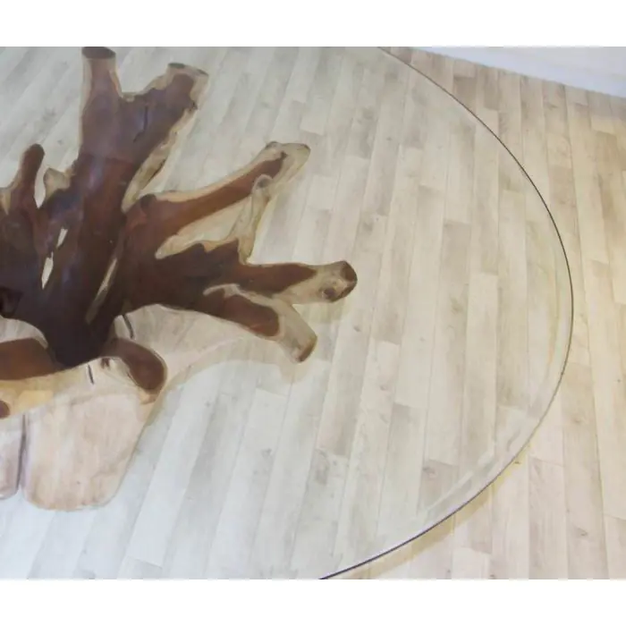 2m Reclaimed Teak Flute Root Circular Dining Table  - 5
