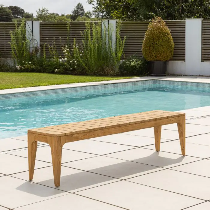 1.8m Reclaimed Teak Oasis Outdoor Dining Bench - 5