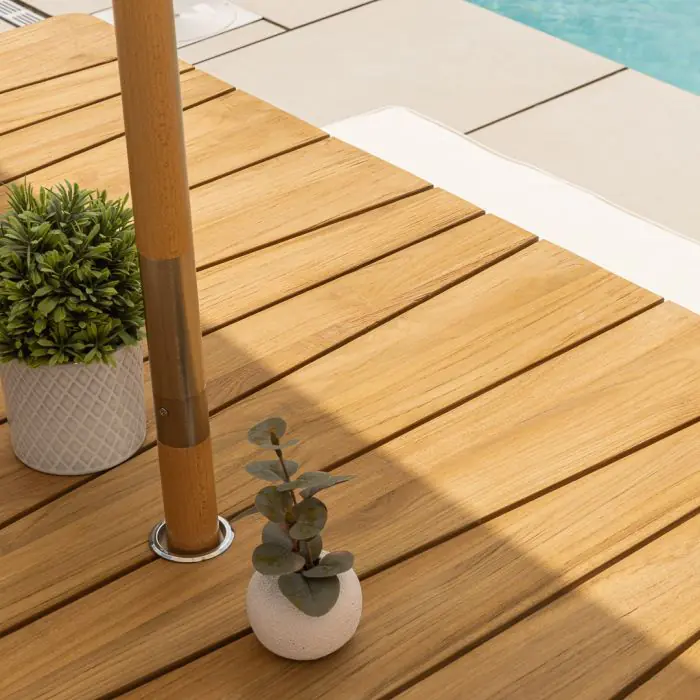 1.8m Reclaimed Teak Oasis Outdoor Dining Table - 6