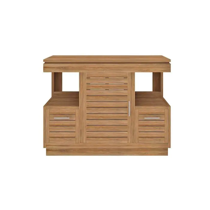Oasis Teak Washstand with One Cupboard and Two Drawers - 105cm X 80cm - 1