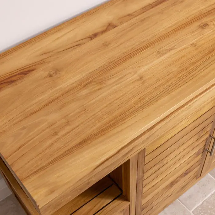 Oasis Teak Washstand with One Cupboard and Two Drawers - 105cm X 80cm - 8