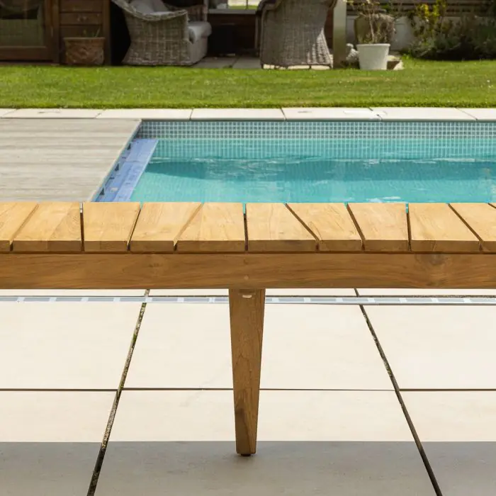 2.4m Reclaimed Teak Oasis Outdoor Dining Bench - 2