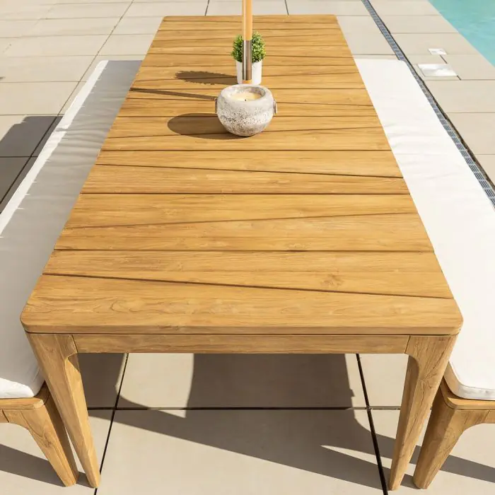 2.4m Reclaimed Teak Oasis Outdoor Dining Table - 10
