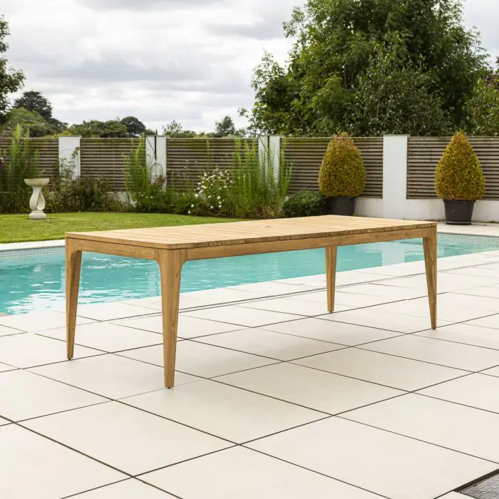 2.4m Reclaimed Teak Oasis Outdoor Dining Table - 1