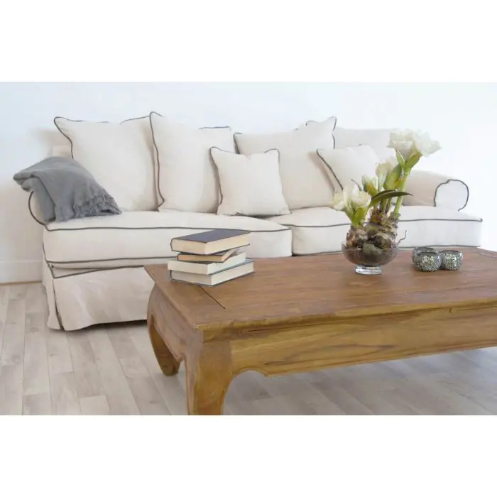 140cm Reclaimed Teak Opium Coffee Table - 1