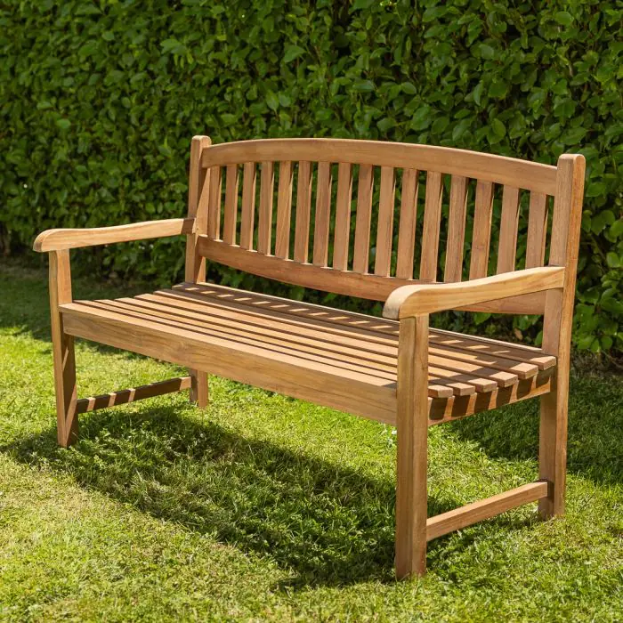 Oval Teak Garden Bench - 1