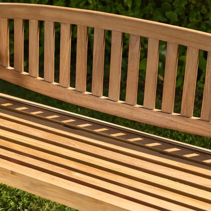 Oval Teak Garden Bench - 6