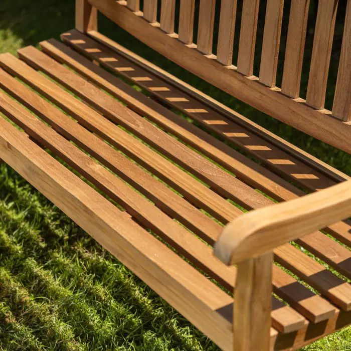Oval Teak Garden Bench - 4