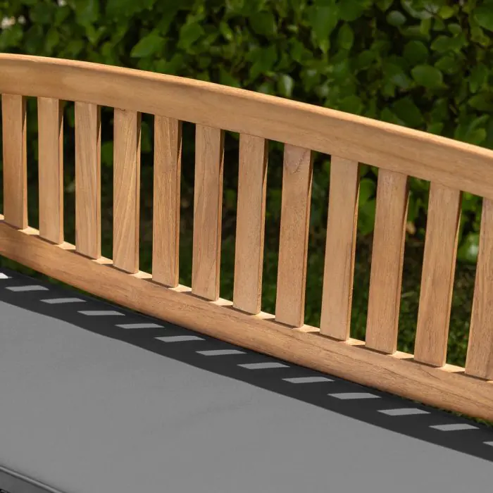 Oval Teak Garden Bench - 7