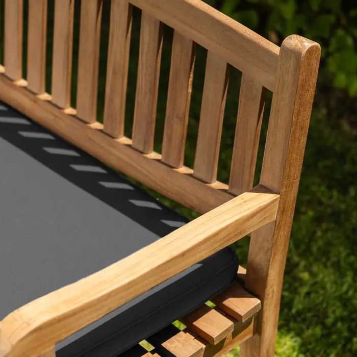 Oval Teak Garden Bench - 9