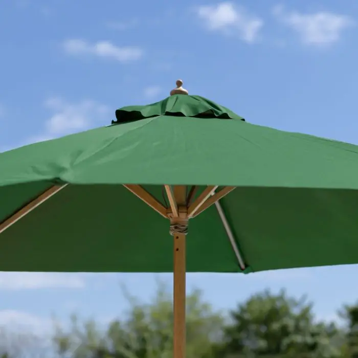 2m Round Hardwood Garden Parasol - 1