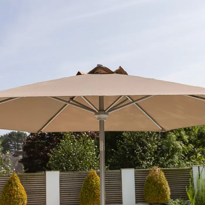 2.5m Round Aluminium Crank & Tilt Parasol - 5