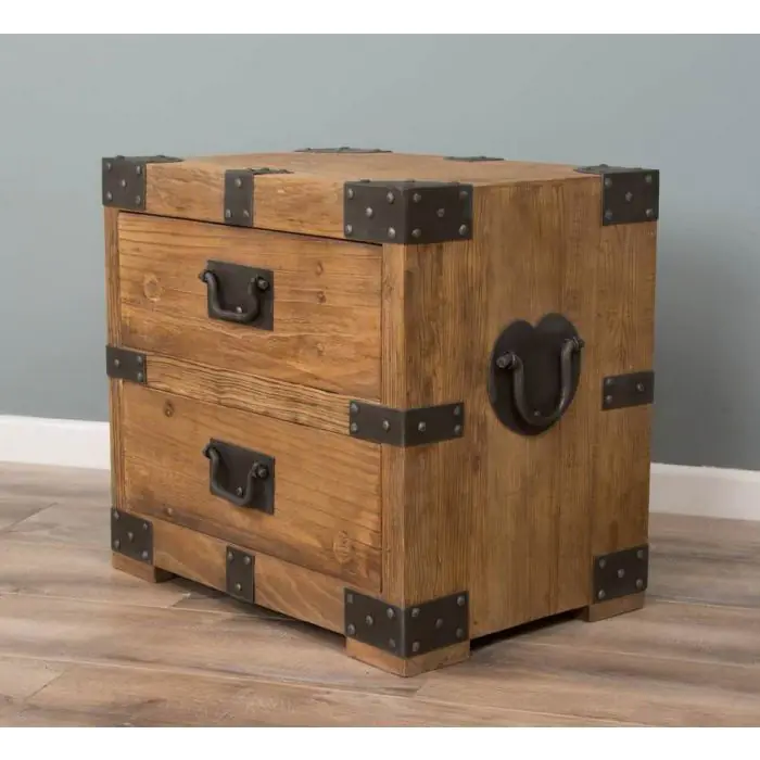 Reclaimed Elm Chunky Chest with Two Drawers  - 4