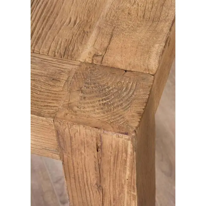 1.8m Reclaimed Elm Chunky Style Dining Table with 8 Stackable Zorro Chairs - 6