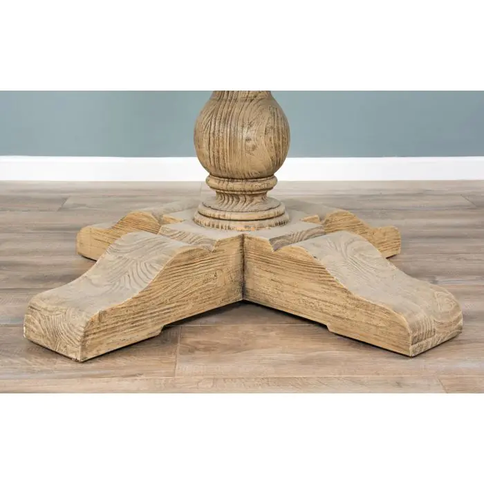 1.3m Farmhouse Pedestal Dining Table with 4 Donna Armchairs - 8