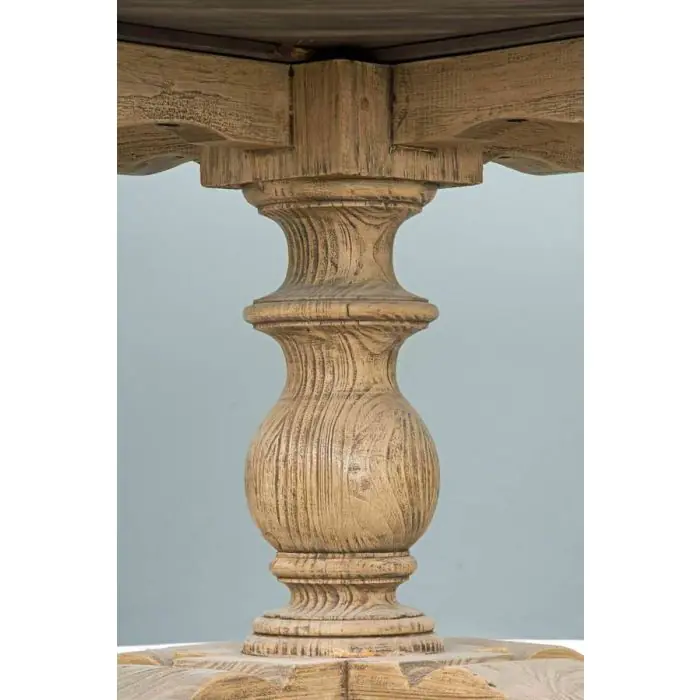 1.3m Farmhouse Pedestal Dining Table with 4 Ellena Chairs - 17