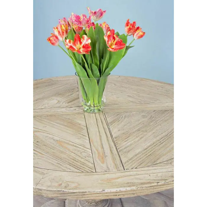 1.3m Farmhouse Pedestal Dining Table - 7