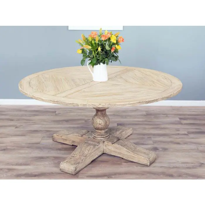 1.6m Farmhouse Pedestal Dining Table - 3