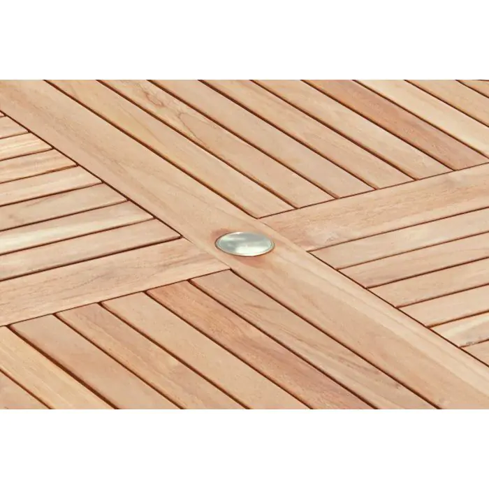 1.2m Teak Octagonal Folding Table - 3