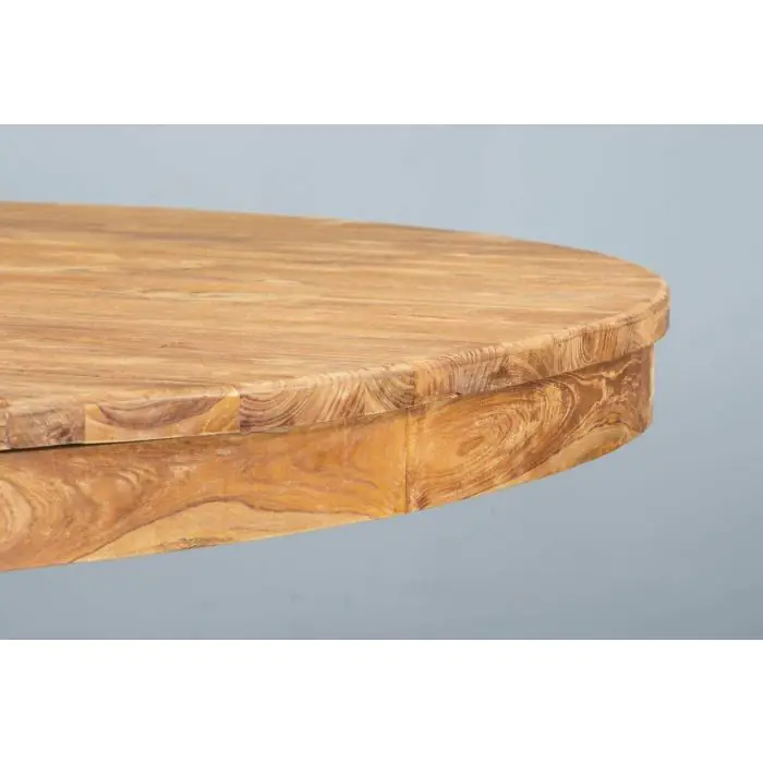 1.5m Reclaimed Teak Circular Pedestal Dining Table - 3