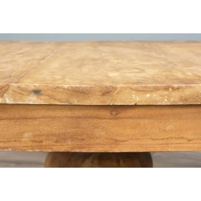 1.8m Reclaimed Teak Circular Pedestal Table with 8 Santos Dining Chairs  - 13