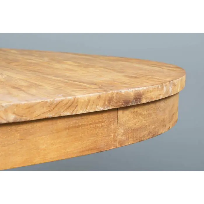 1.8m Reclaimed Teak Circular Pedestal Table with 8 Santos Dining Chairs  - 10