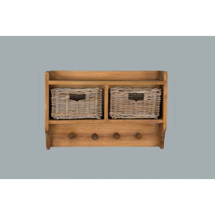 Reclaimed Teak Coat Hook Storage Unit Sustainable Furniture