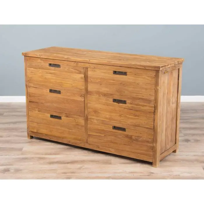 Reclaimed Teak Modern Chest of Drawers  - 4