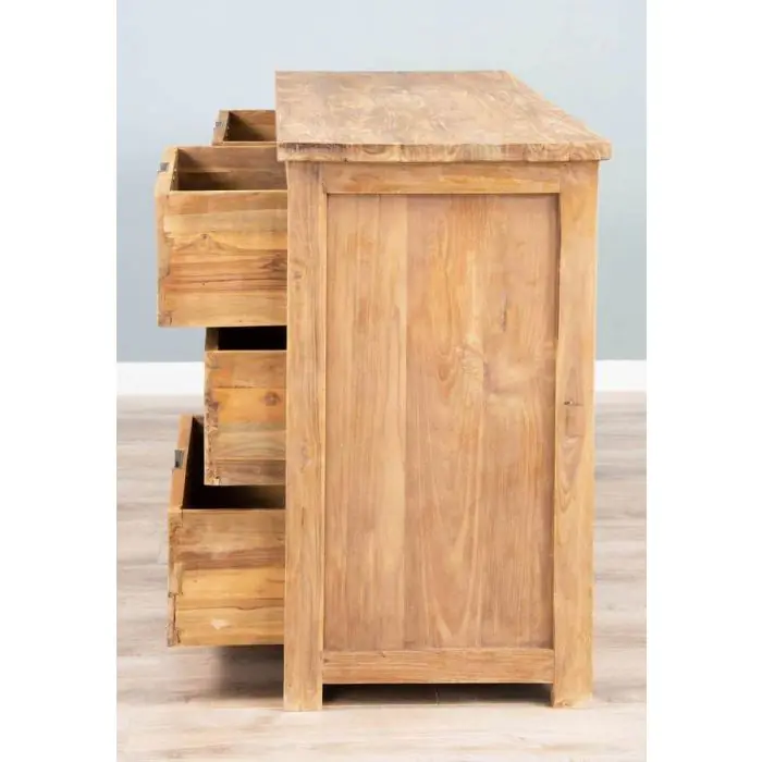 Reclaimed Teak Modern Chest of Drawers  - 6