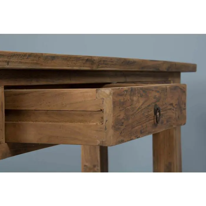 140cm Reclaimed Teak Hall Table - 7