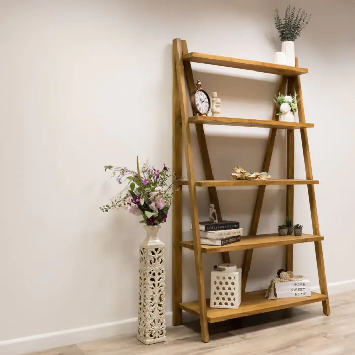 Reclaimed Teak Ladder Shelves - 2 Sizes - 10
