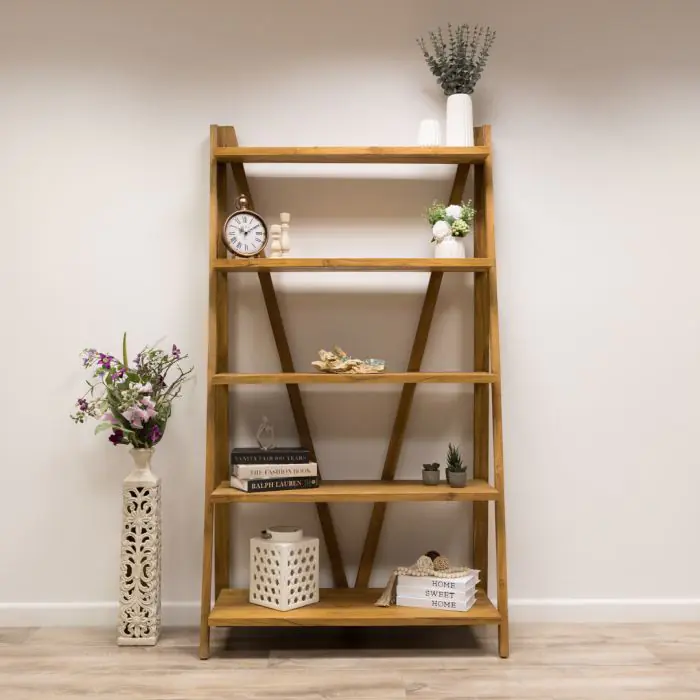 Reclaimed Teak Ladder Shelves - 2 Sizes - 9