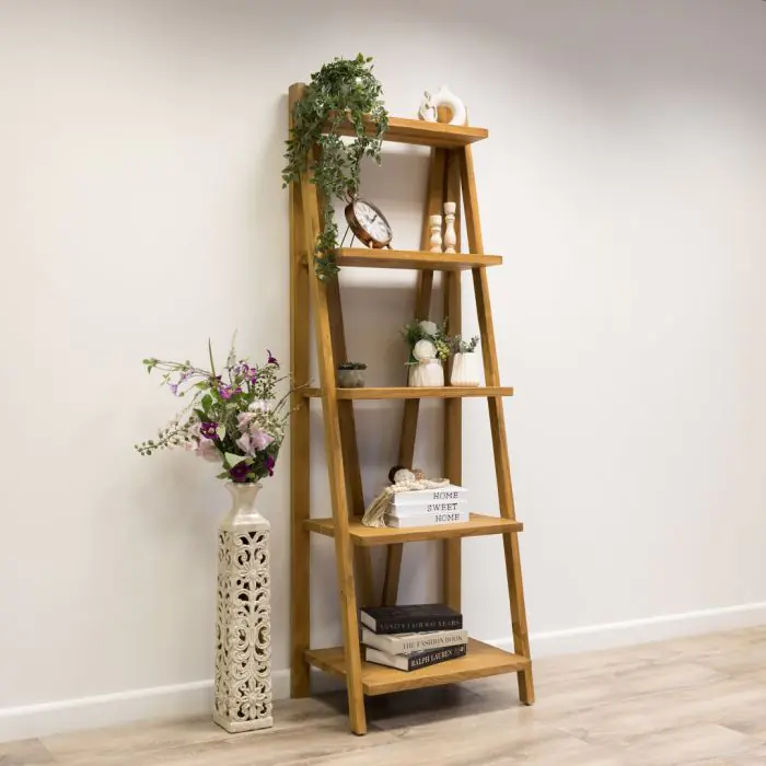 Reclaimed Teak Ladder Shelves - 2 Sizes - 1