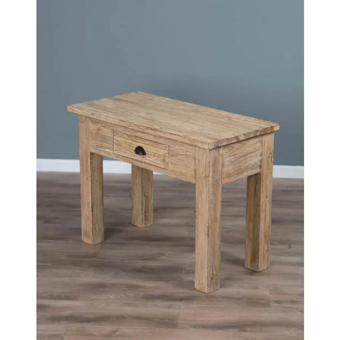 Reclaimed Teak Occasional/Hall Table with Drawer - 0