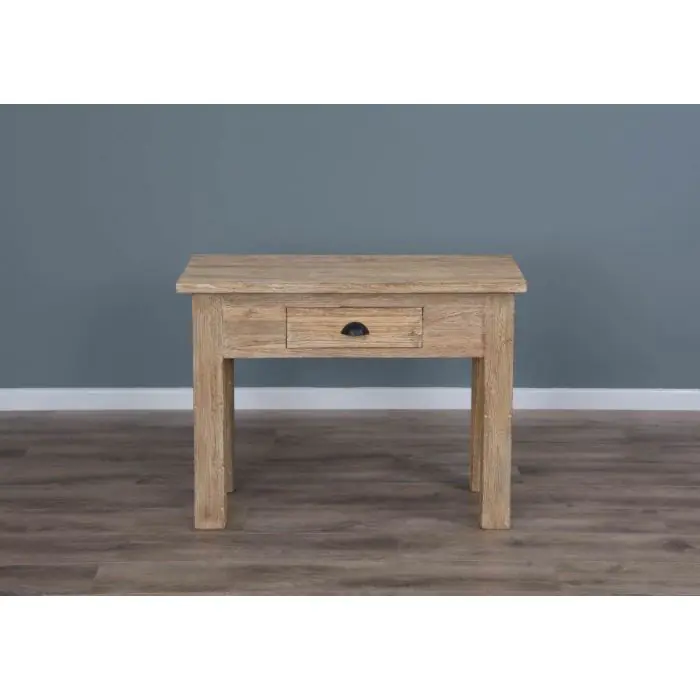 Reclaimed Teak Occasional/Hall Table with Drawer - 5