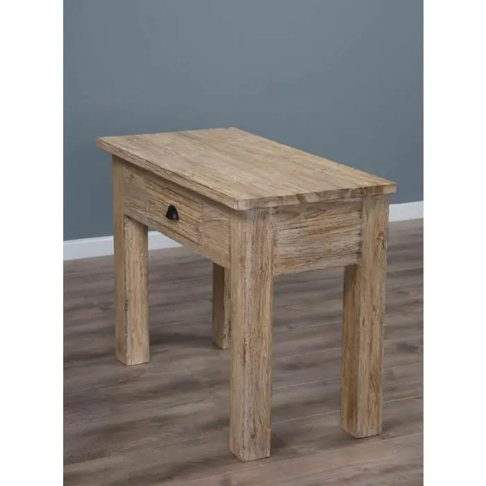 Reclaimed Teak Occasional/Hall Table with Drawer - 1