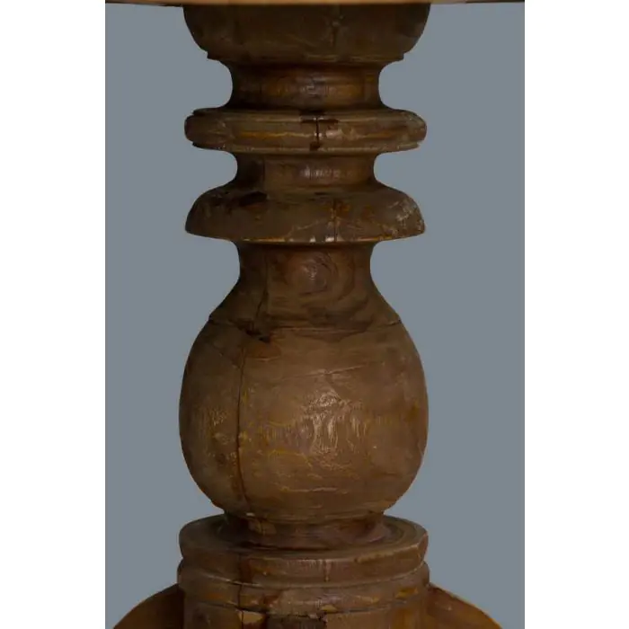 120cm x 80cm Reclaimed Teak Oval Pedestal Dining Table - 3