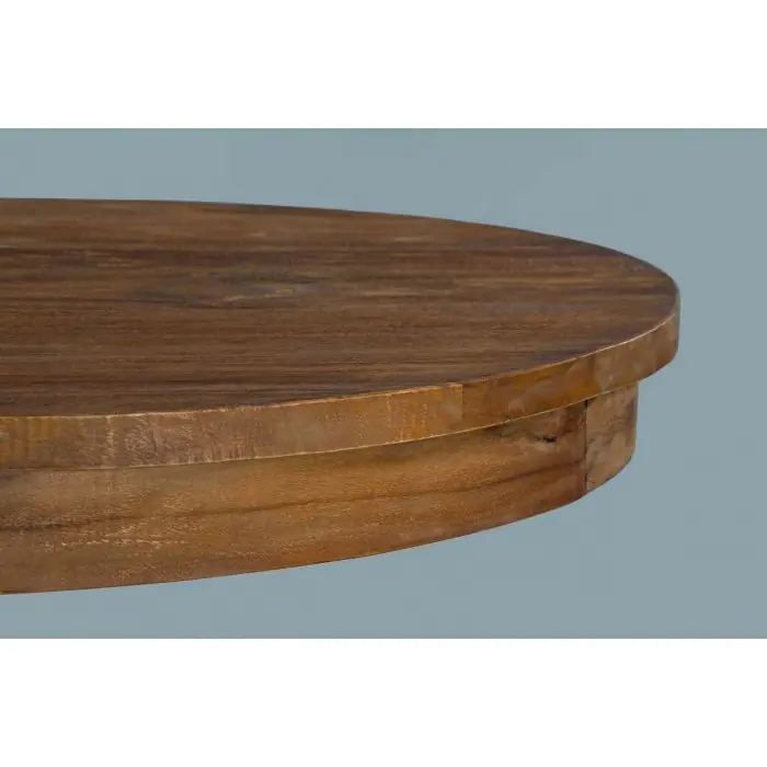 1.2m Reclaimed Teak Oval Pedestal Dining Table with 4 Vikka Dining Chairs & 2 Vikka Armchairs  - 4