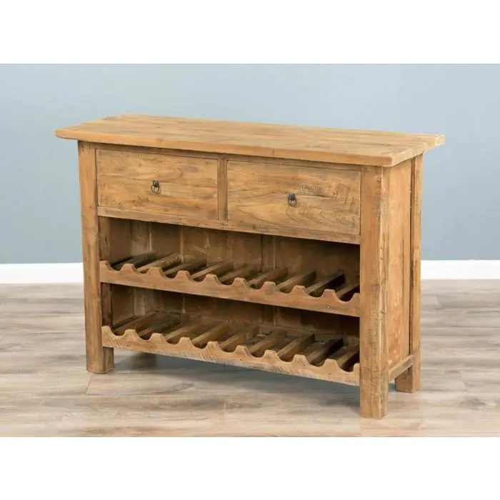 Reclaimed Teak Rustic Wine Rack - 10